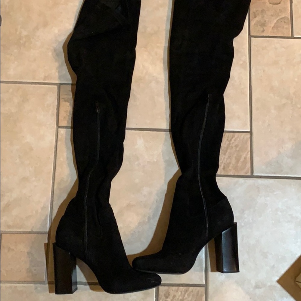 Over the knee heeled boots